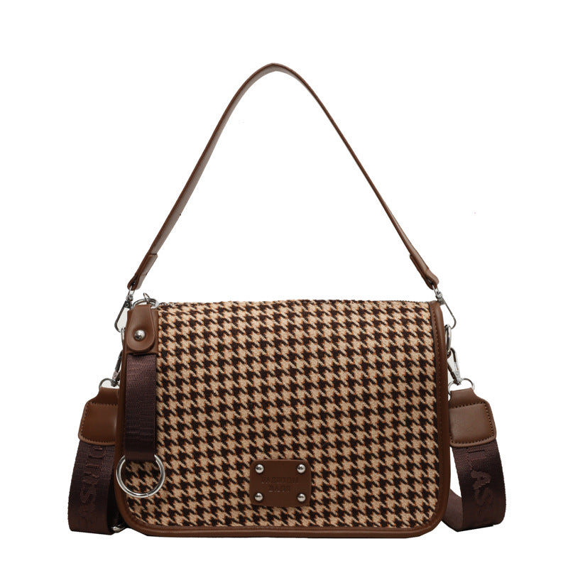 Houndstooth Pillow Crossbody Bag