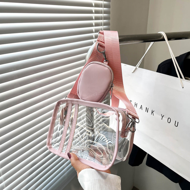 Fashionable Transparent Crossbody Bag