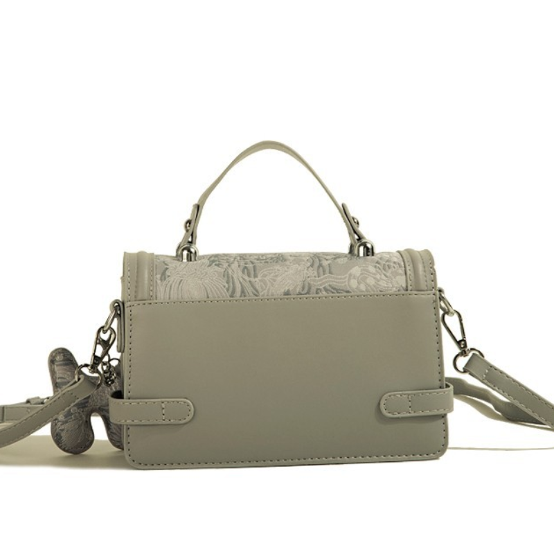 Azure Luxe Embroidered Handbag