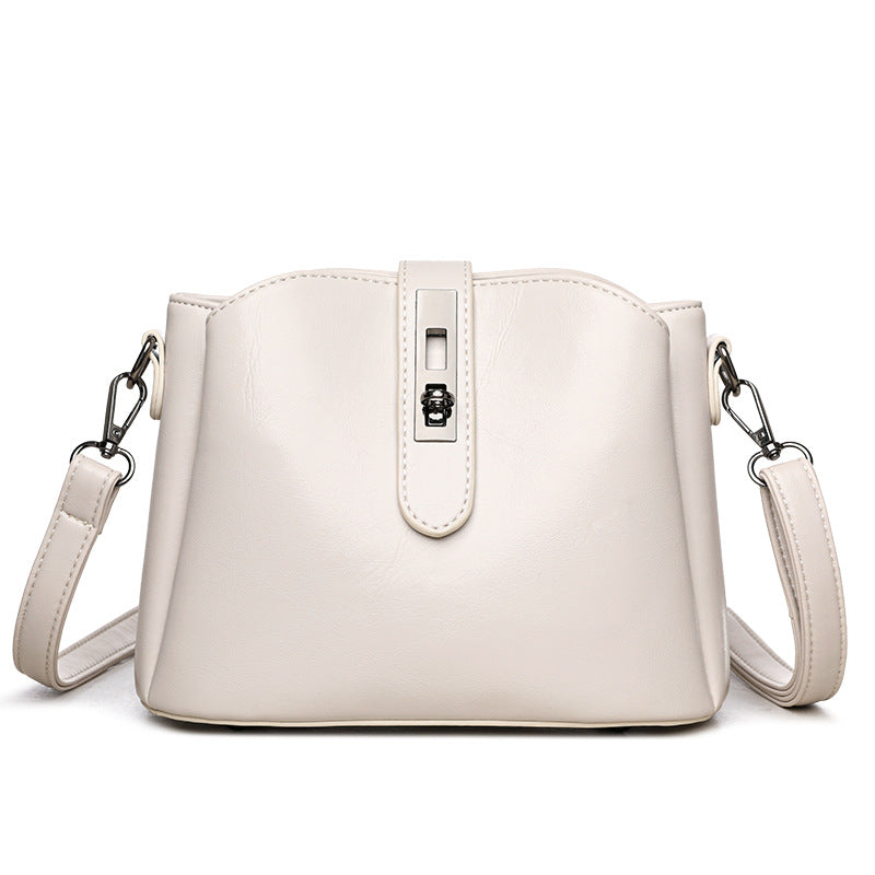 Elegant Solid Color Large Capacity Shoulder Bag For Women