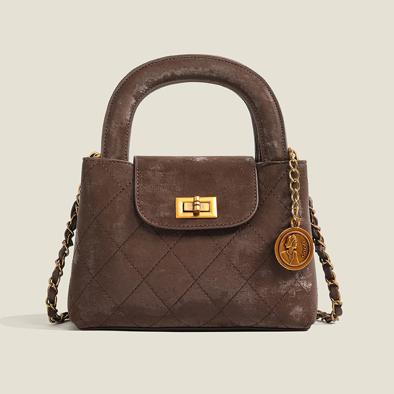 Classic Suede Handheld Handbag