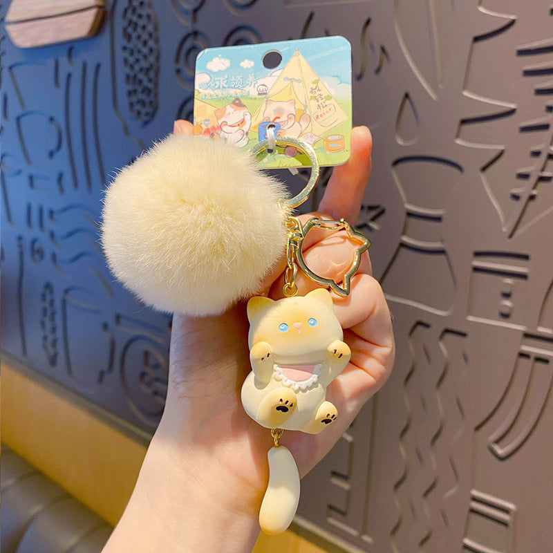 Plush Siamese Cat Bag Charm