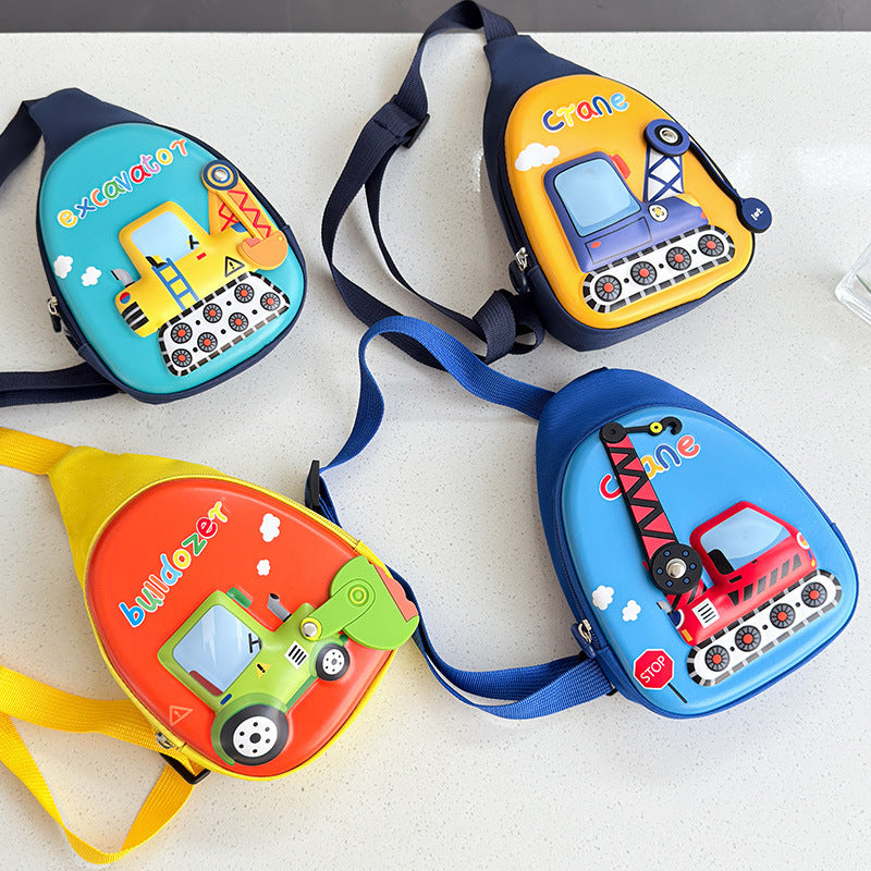 3D Construction Kids Crossbody Bag