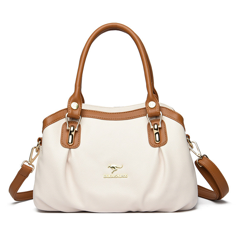 Elegant Color Block Handbag