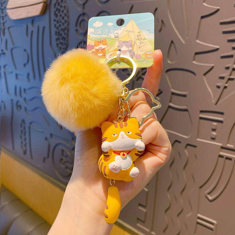 Plush Siamese Cat Bag Charm