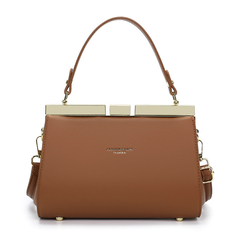 Structured Frame Top Handle Handbag