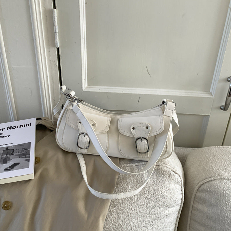 Retro Chic Women’s Baguette Shoulder Bag