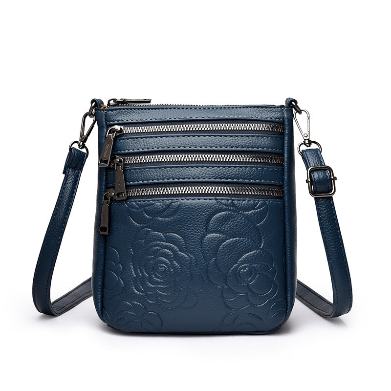 Floral Embossed Crossbody Bag