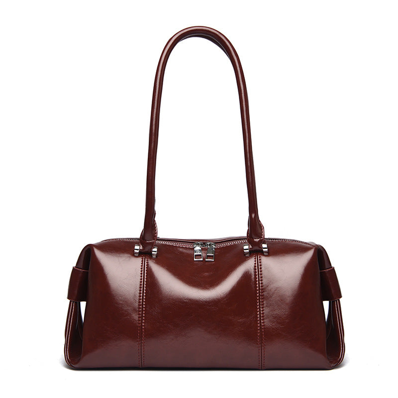 Black Gloss Bowling Shoulder Bag
