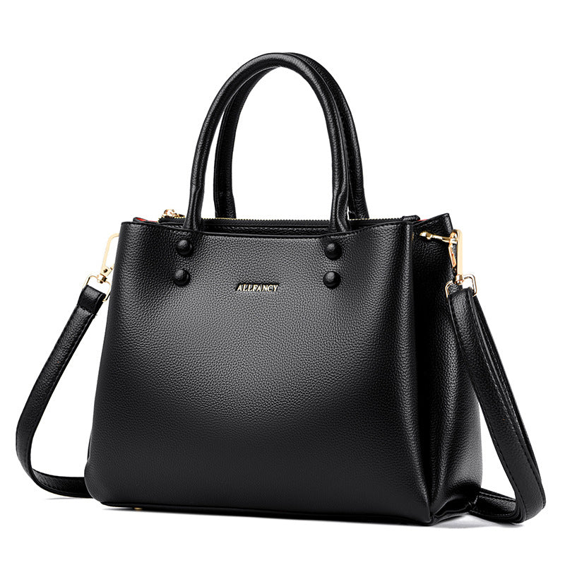 Elegant Lychee Pattern Large Capacity Handbag For Women