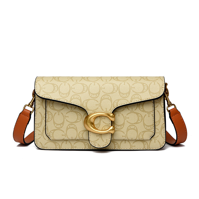Cherry Luxe Gold Clasp Shoulder Bag
