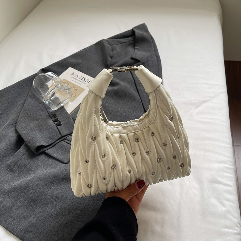 Crystal Pleat Women’s Shoulder Bag