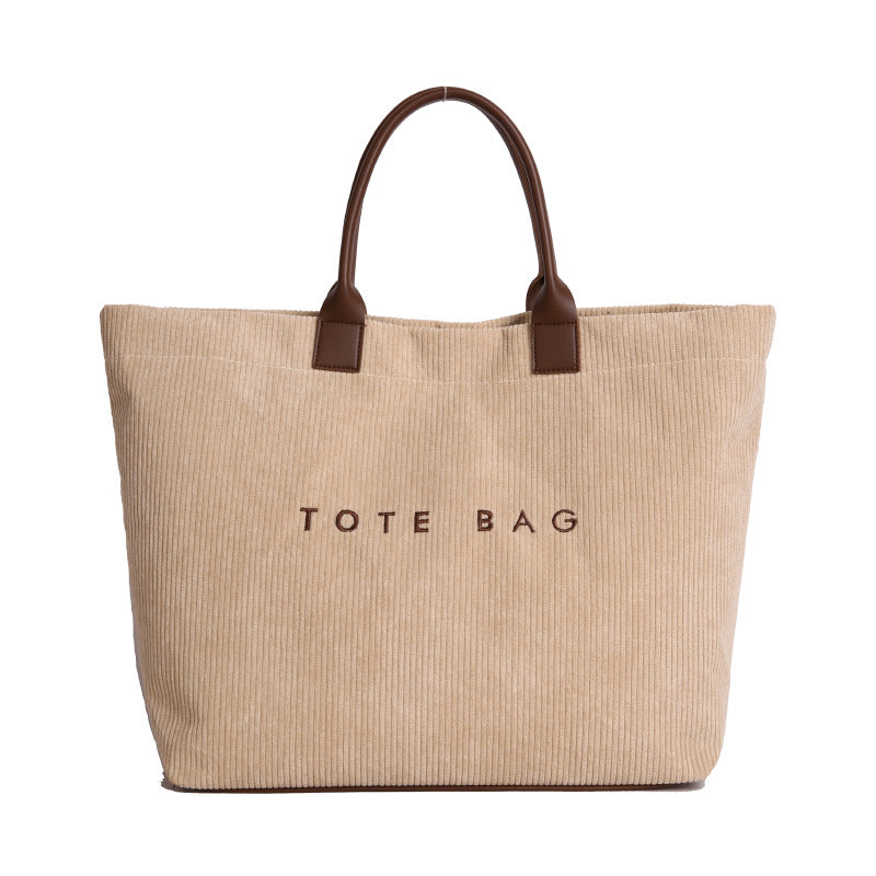 Retro Letter Minimalist Commuter Tote Bag