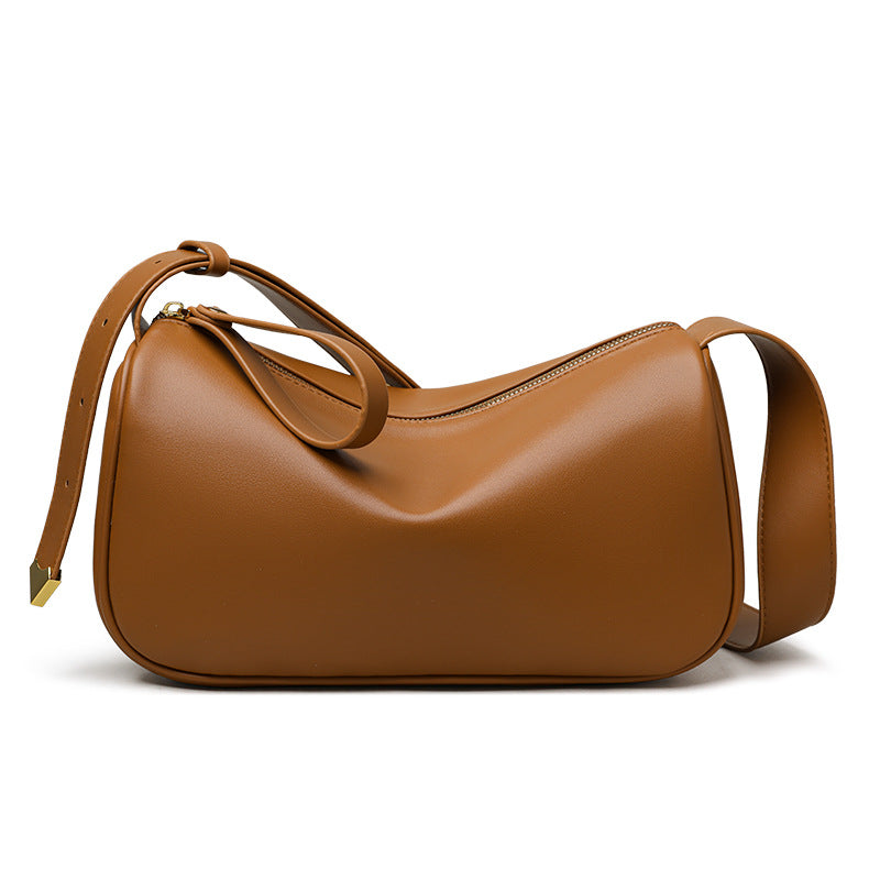 Retro Soft Leather Boston Crossbody Bag