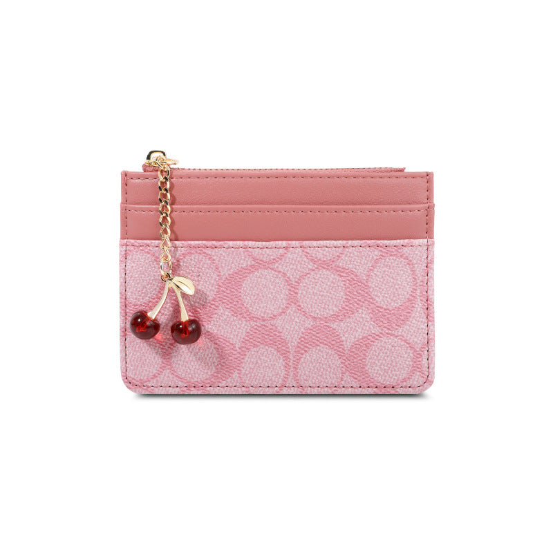 Cherry Monogram Women’s Card Holder