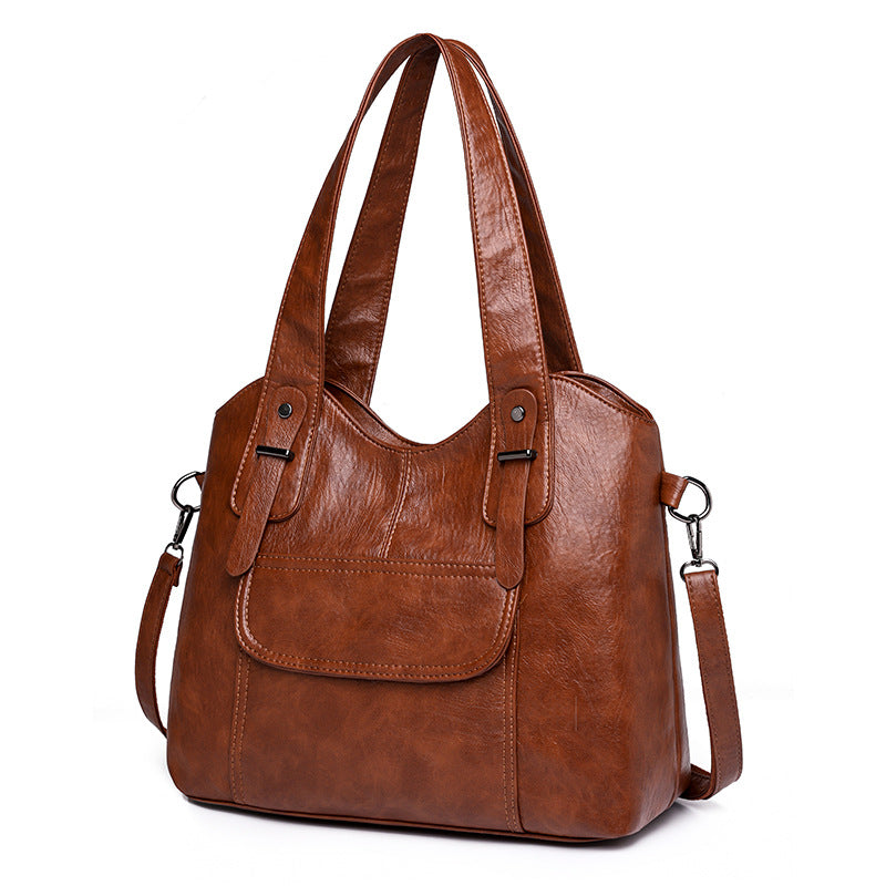 Euro Fusion Soft Leather Shoulder Bag