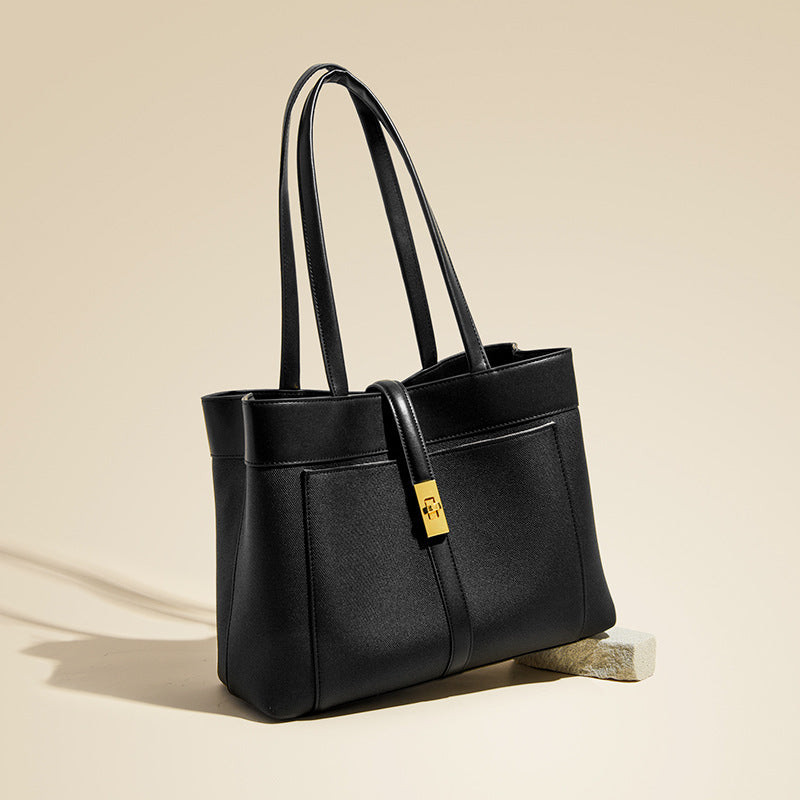 High-End Contrast Color Large Capacity Shoulder Bag