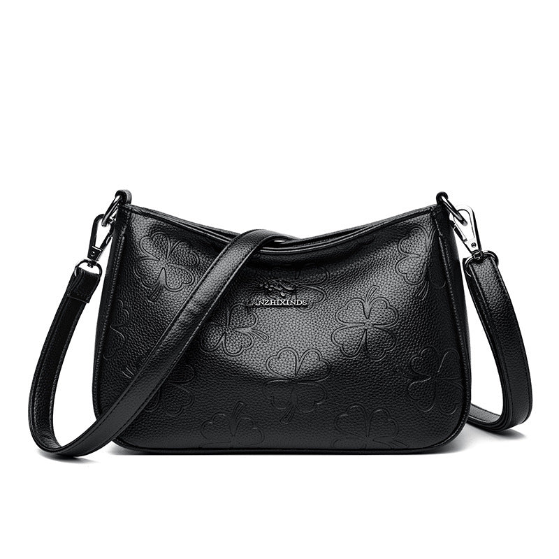Floral Embossed Shoulder Bag
