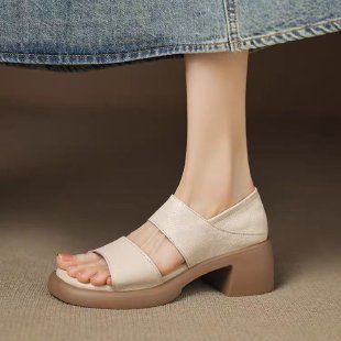 Valora Peep-Toe Heel Sandals