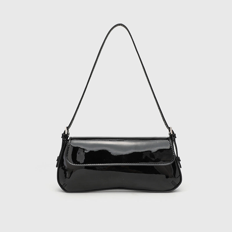 Vela Glossy Baguette Women’s Shoulder Bag