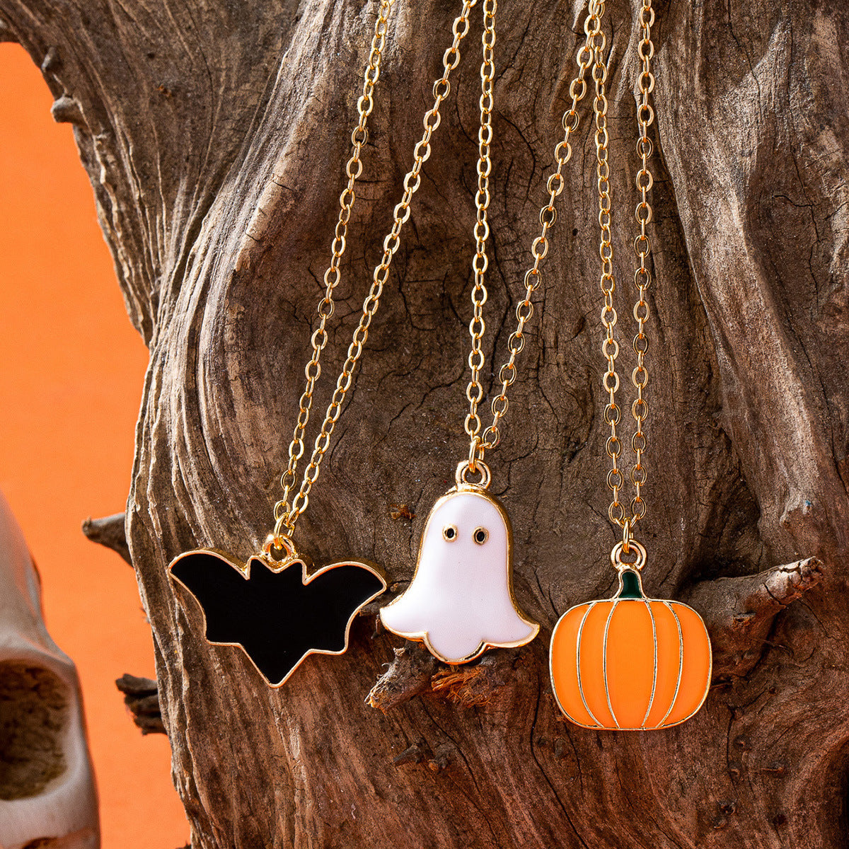 Spooky Charm Women’s Halloween Pendant Necklace Set