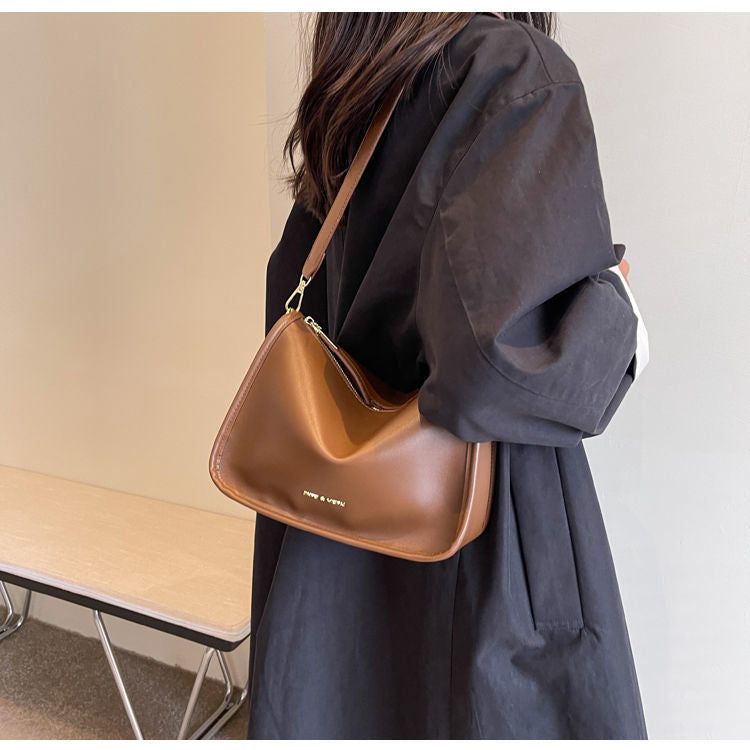 Brown Retro Underarm Shoulder Bag