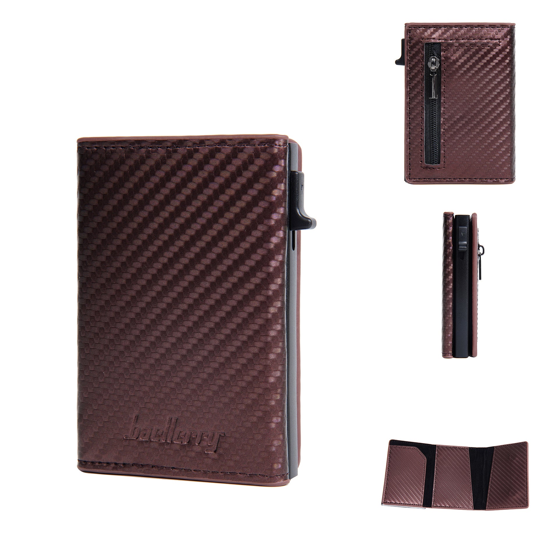 Men’s RFID Zipper Card Holder Wallet With Coin Pocket