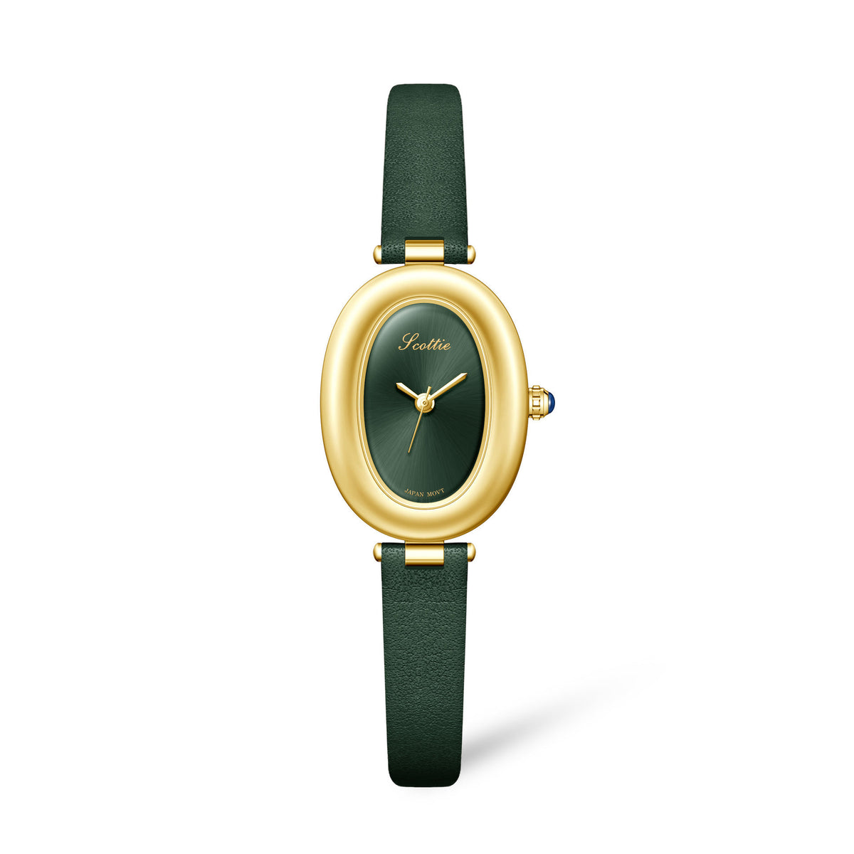 Oval Elegance Leather Watch