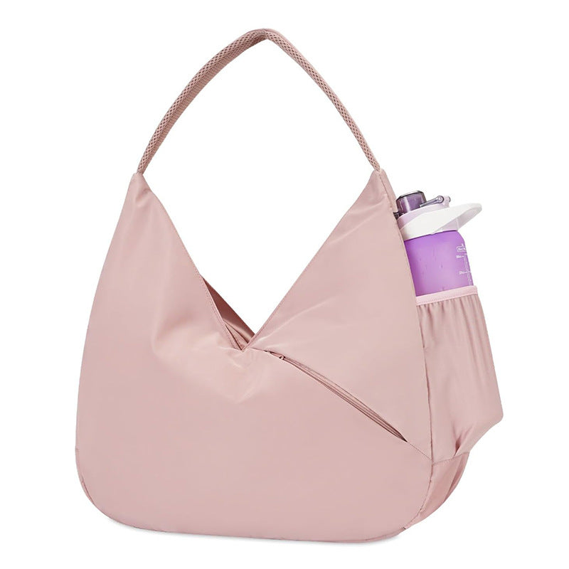 Women’s Gym Shoulder Bag With Yoga Mat Holder And Shoe Compartment