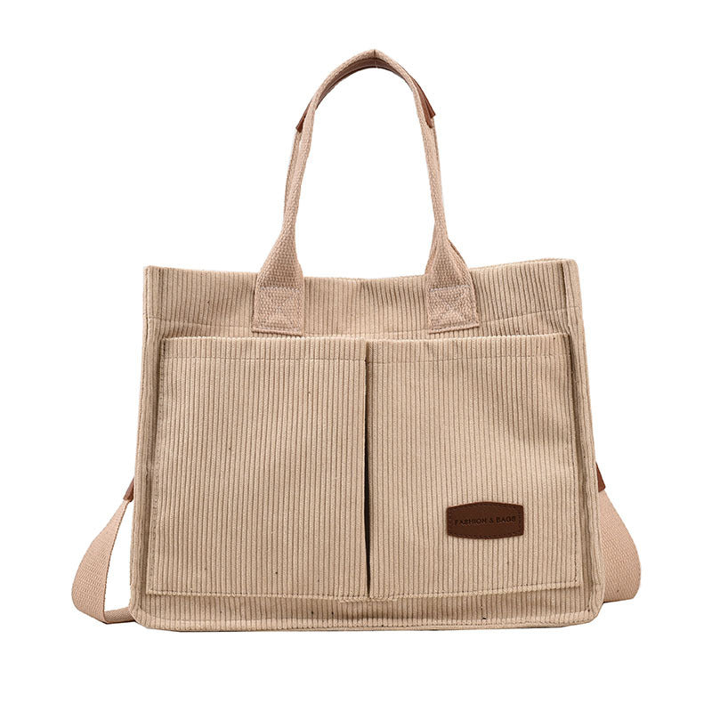 Chic Corduroy Shoulder Bag