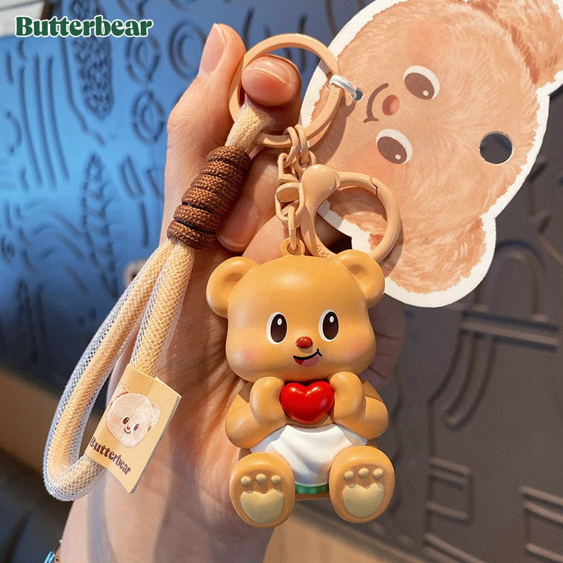 Golden Butter Bear Keychain