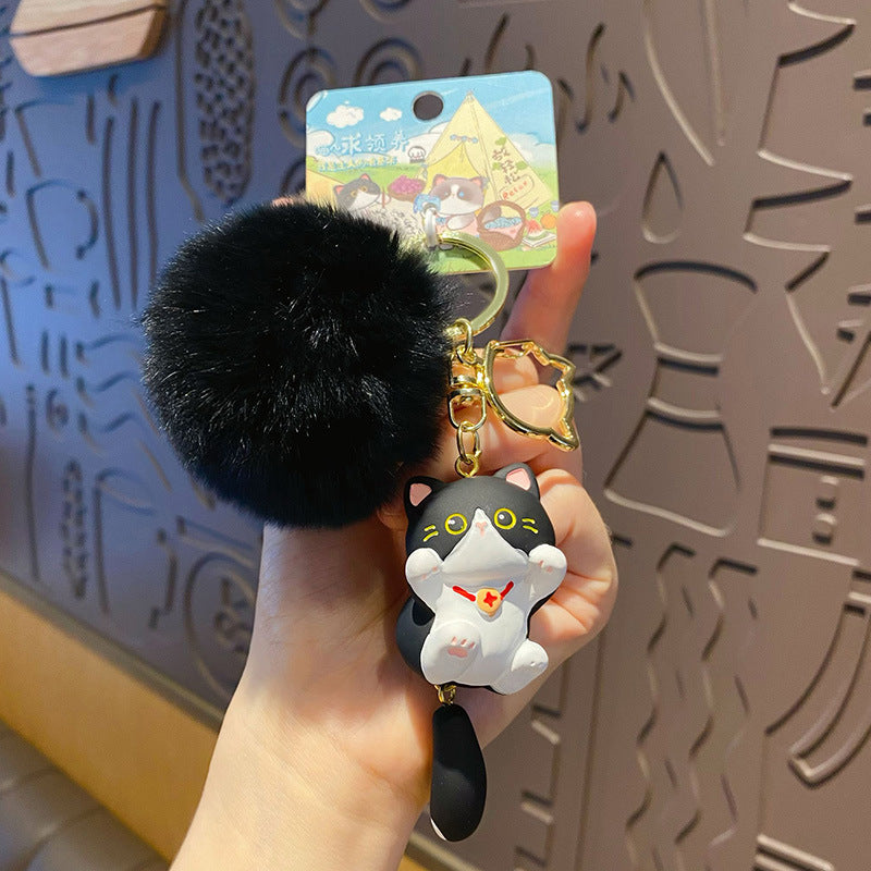 Plush Siamese Cat Bag Charm