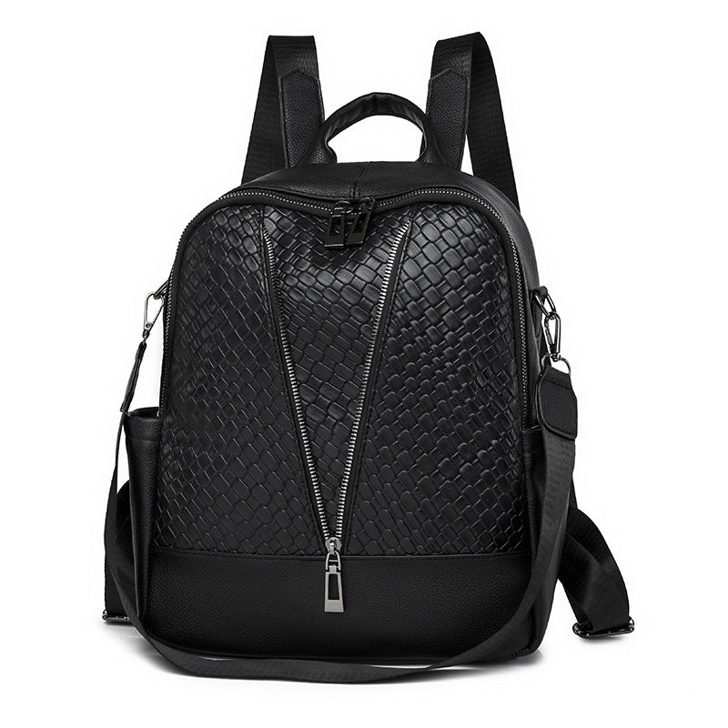 Chic Woven Large Capacity Backpack