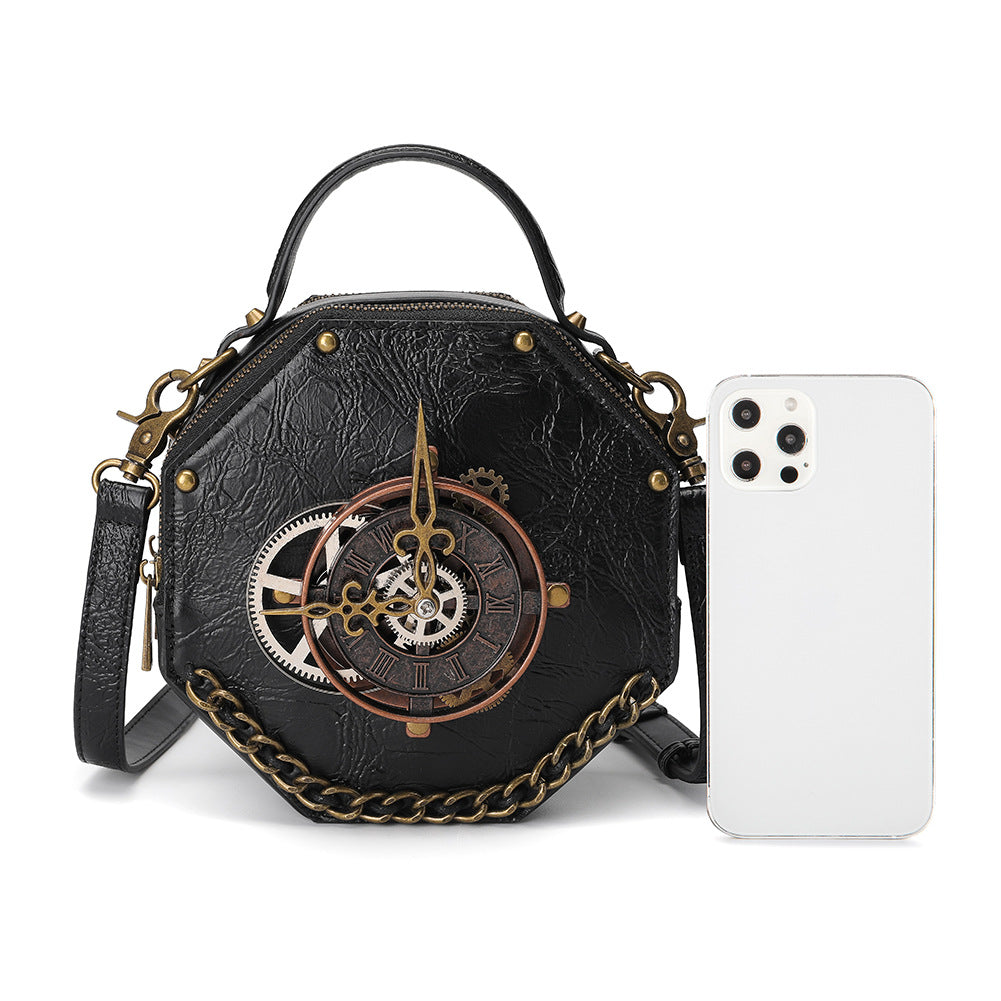 Mechanical Edge Texture Crossbody Bag