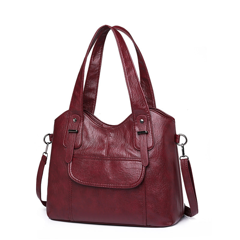 Euro Fusion Soft Leather Shoulder Bag