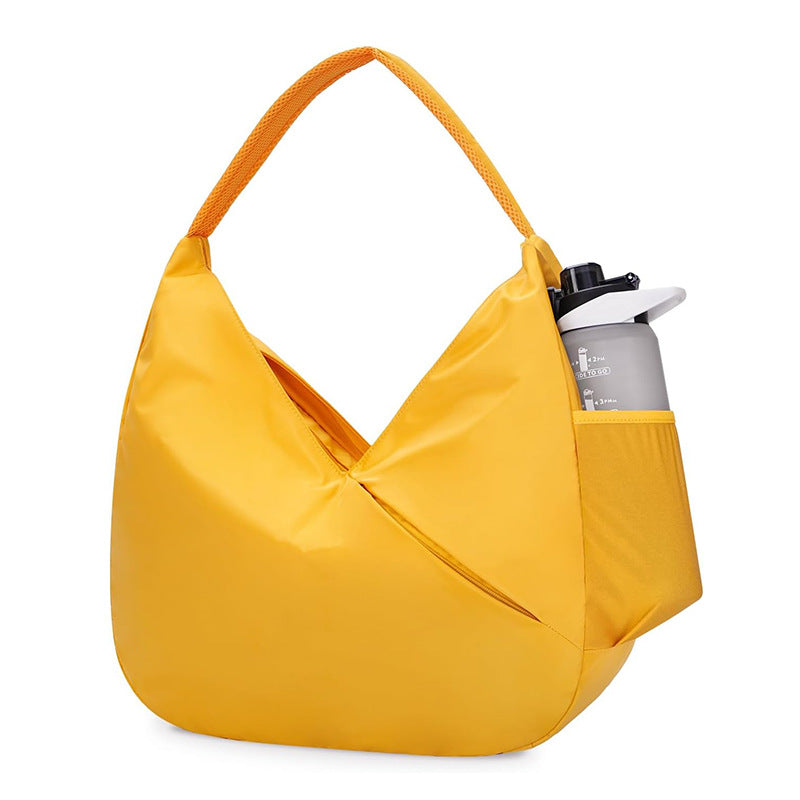 Women's Gym Shoulder Bag With Yoga Mat Holder And Shoe Compartment