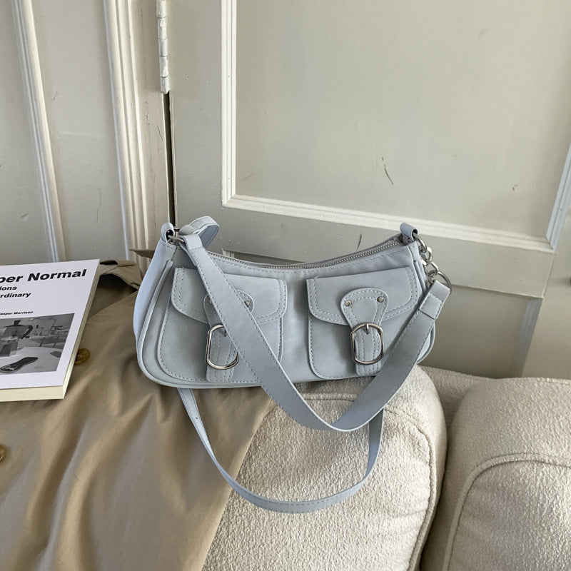 Retro Chic Women’s Baguette Shoulder Bag