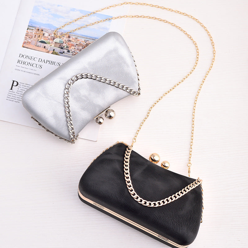 Classic Chic Metal Frame Chain Clutch