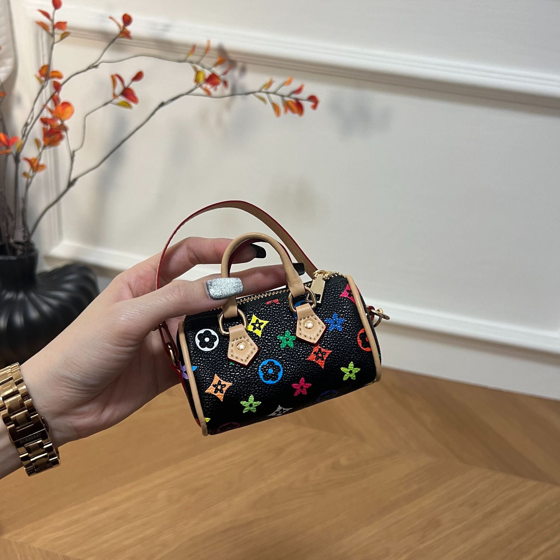 Mini Bag Charm – Cute Lipstick & Key Holder