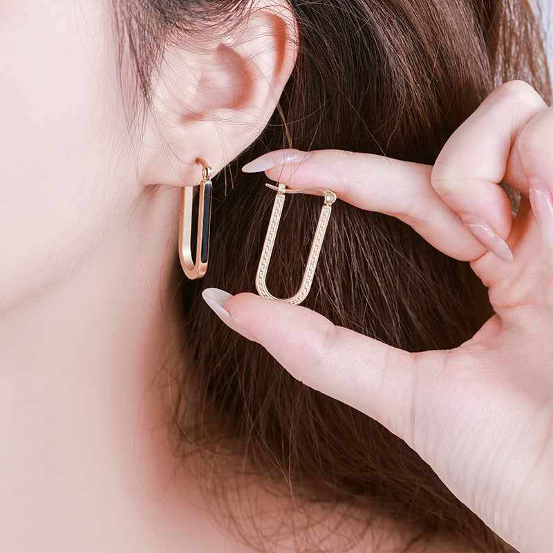 New Fashionable Cross-Border Stainless Steel Earrings