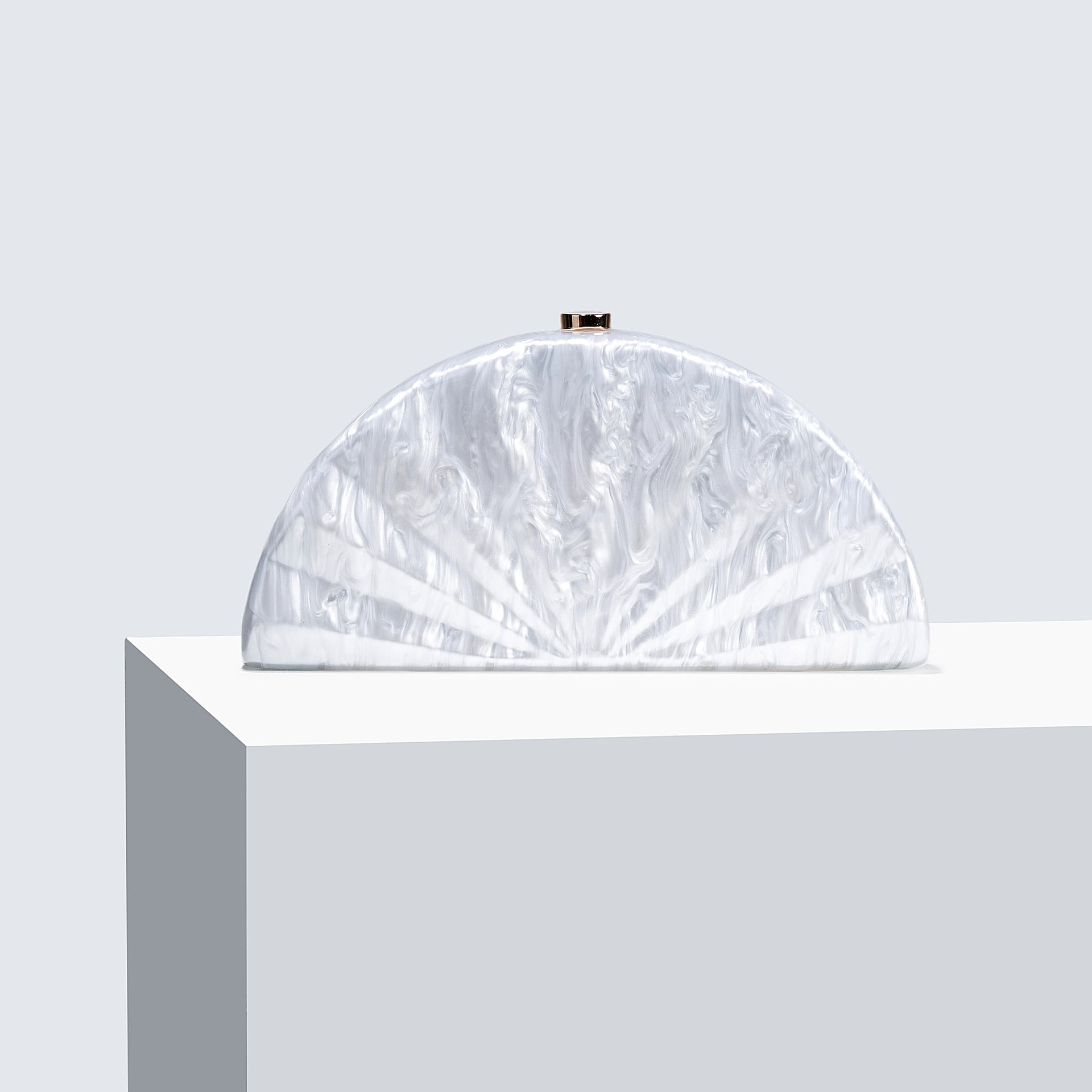 Iridescent Arc Clutch Bag