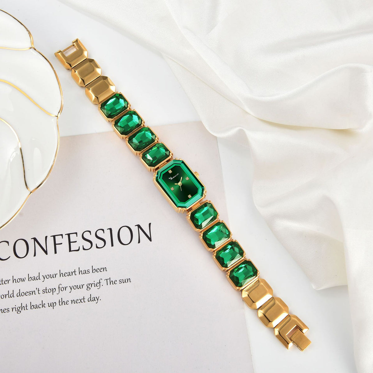 Emerald Luxe Gemstone Women’s Watch