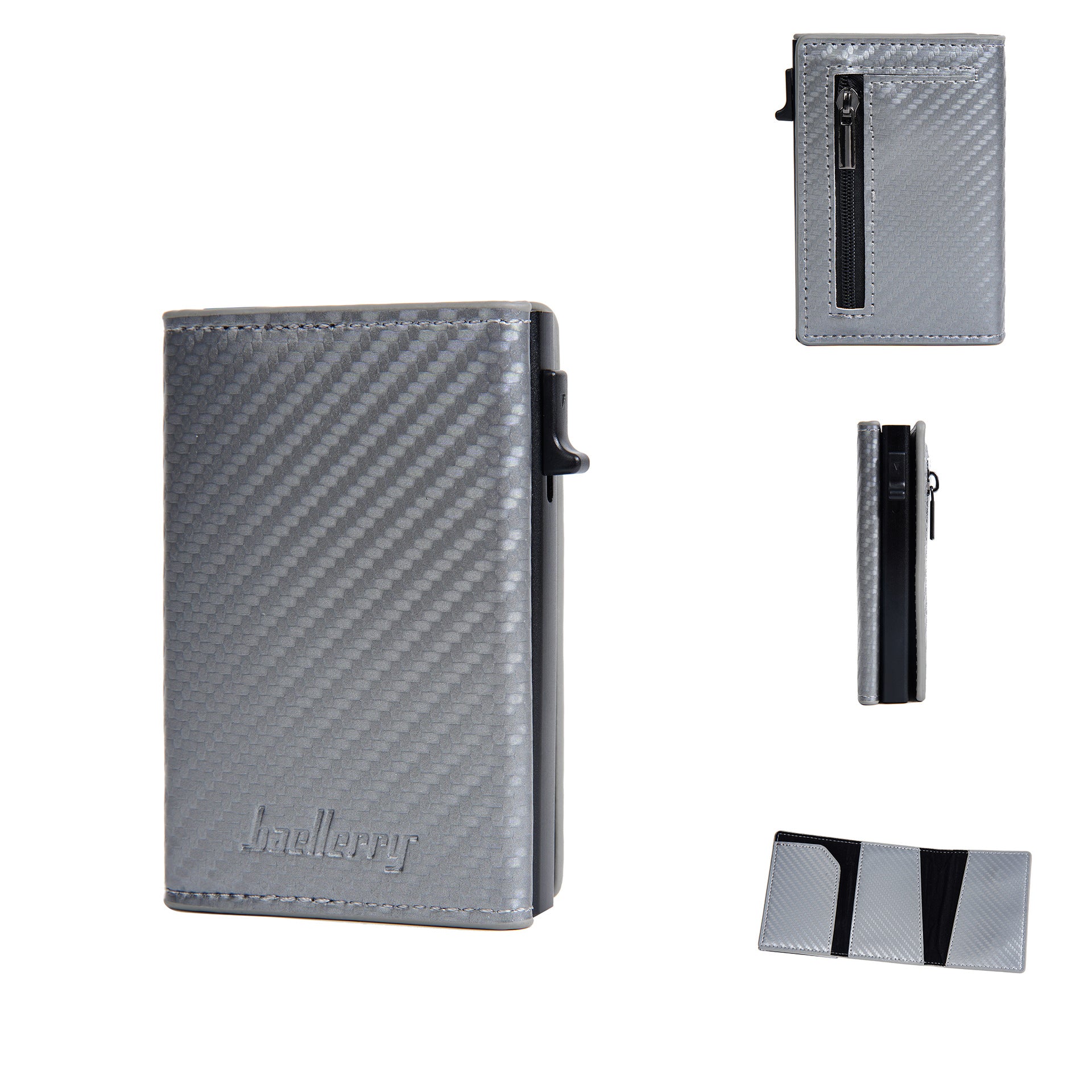 Men’s RFID Zipper Card Holder Wallet With Coin Pocket