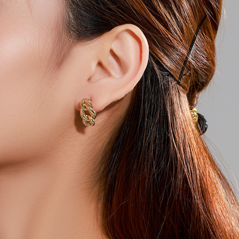 Aurelia Gold Cuban Chain Earrings