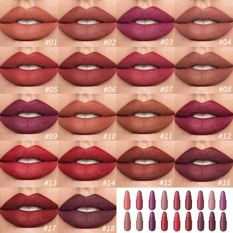 18-Color Mini Capsule Lipstick Set