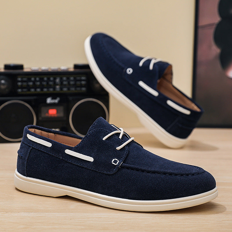 Men's Nautical Suede Slip-On Loafers