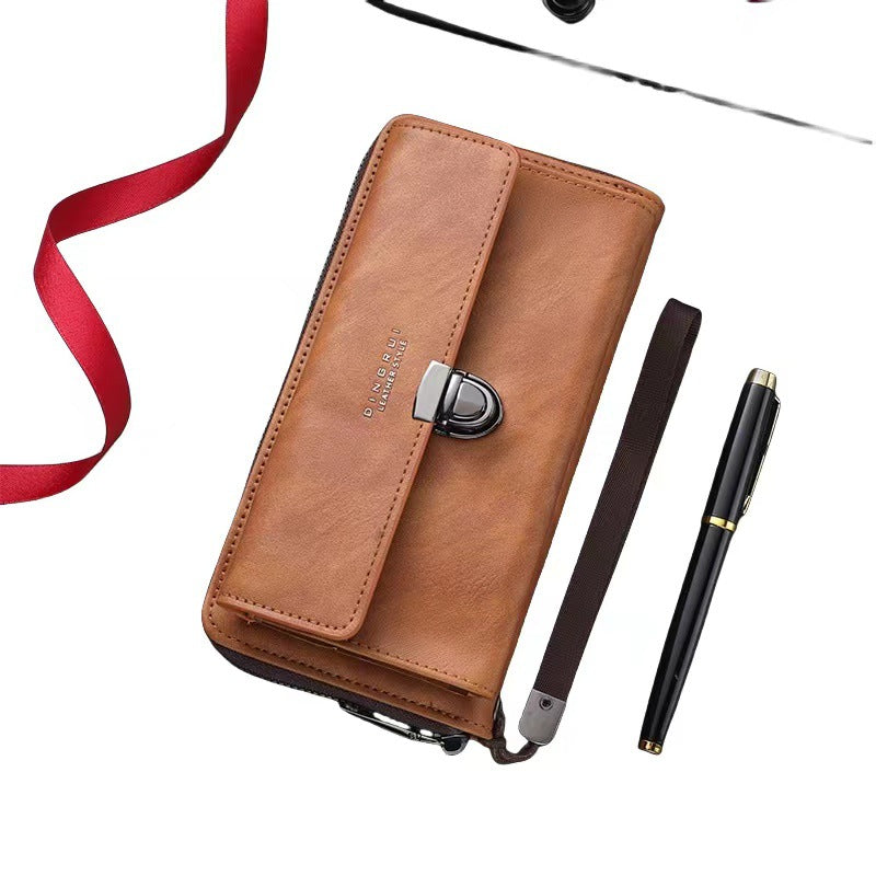 Men’s Large Capacity Wallet With Zipper And Card Slots