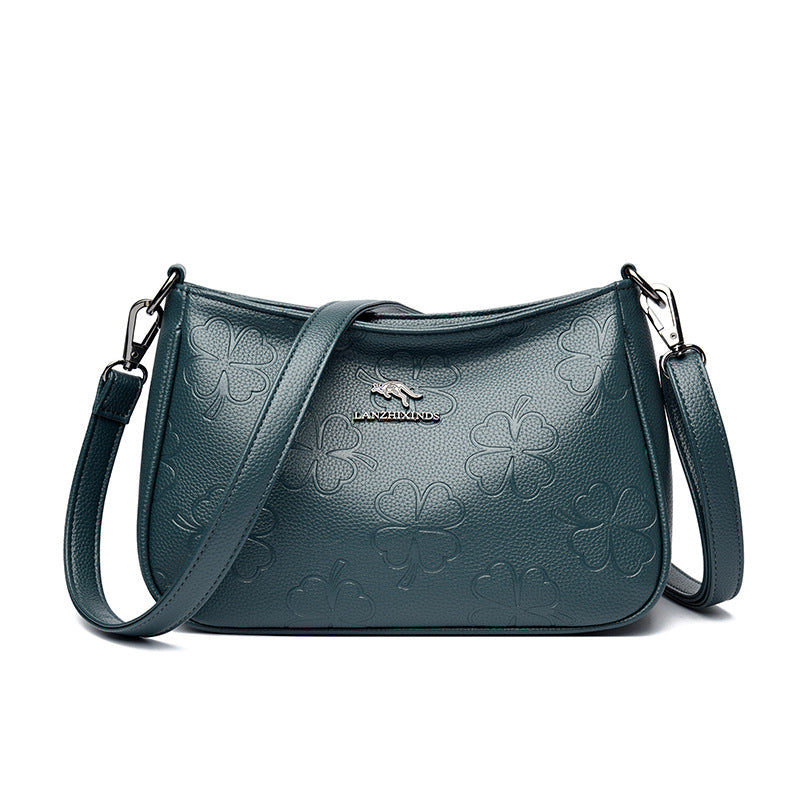 Floral Embossed Shoulder Bag