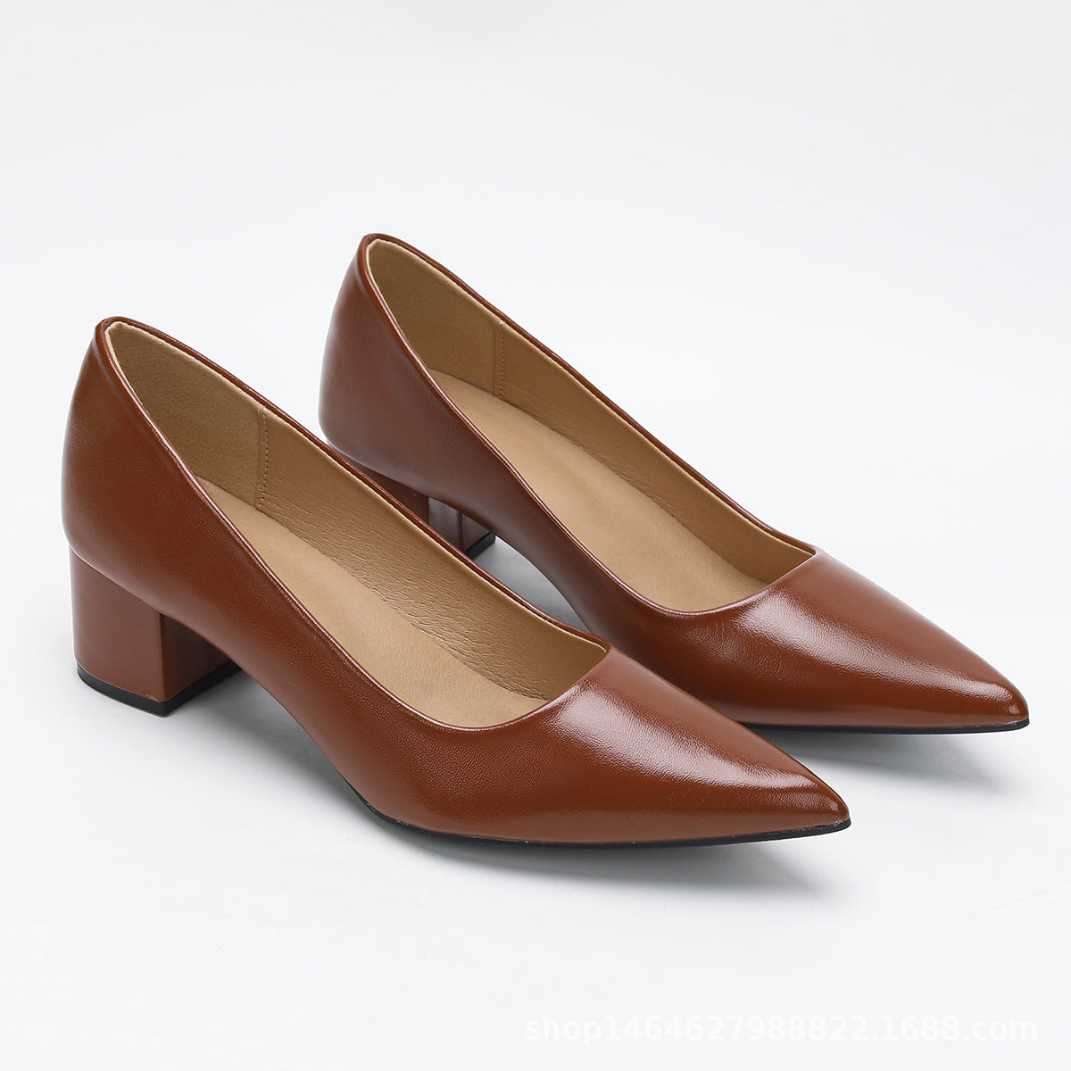 Women Modern Minimalist Pointed Toe Block Heels