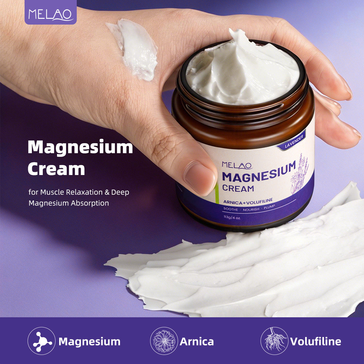 Lavender Magnesium Arnica Body Cream
